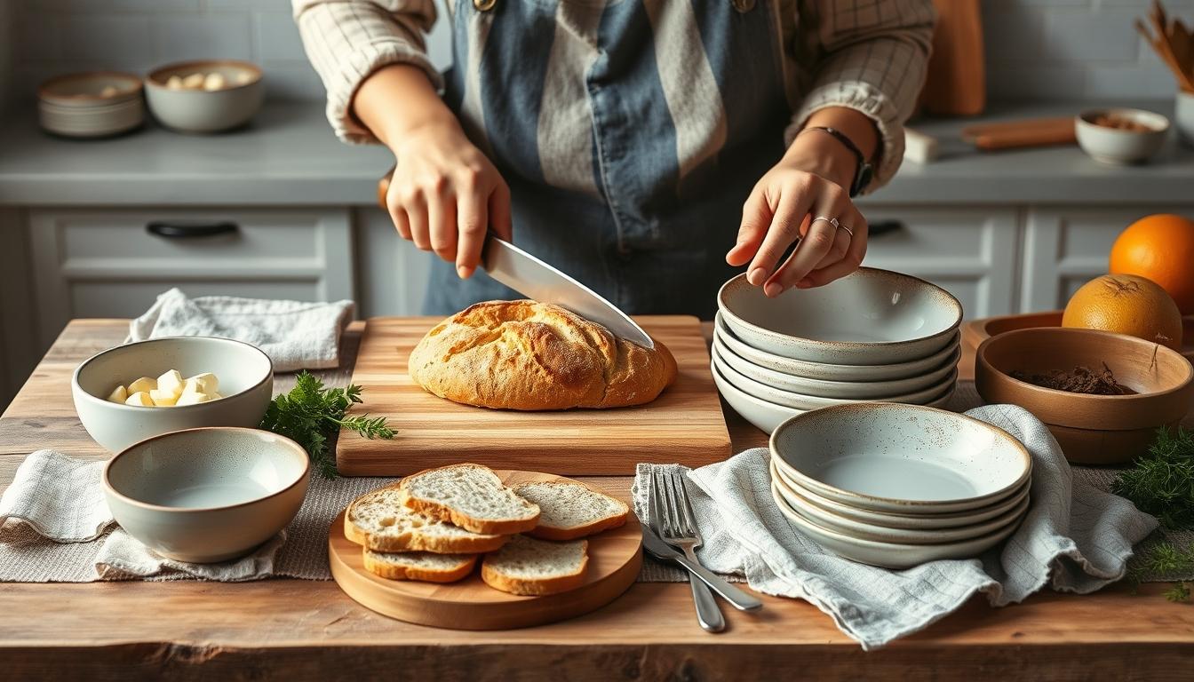 Ingredients prepared for a simple home dinner