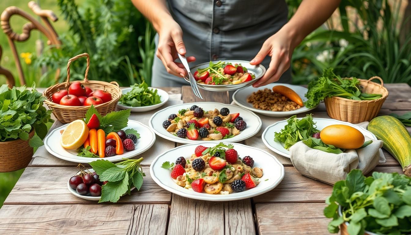 Seasonal meal prepared in a home kitchen